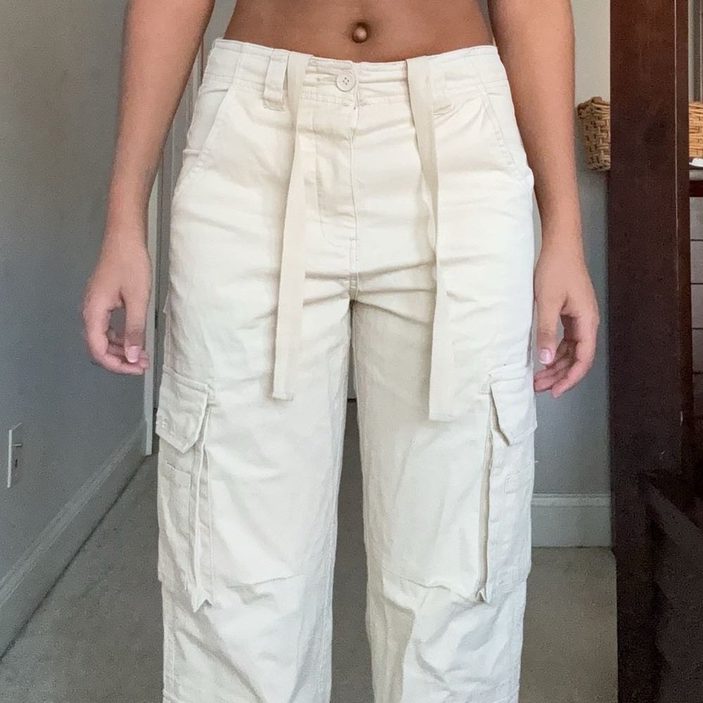 Luxe To Kill Stone Vintage Wide Leg Cargo Pants